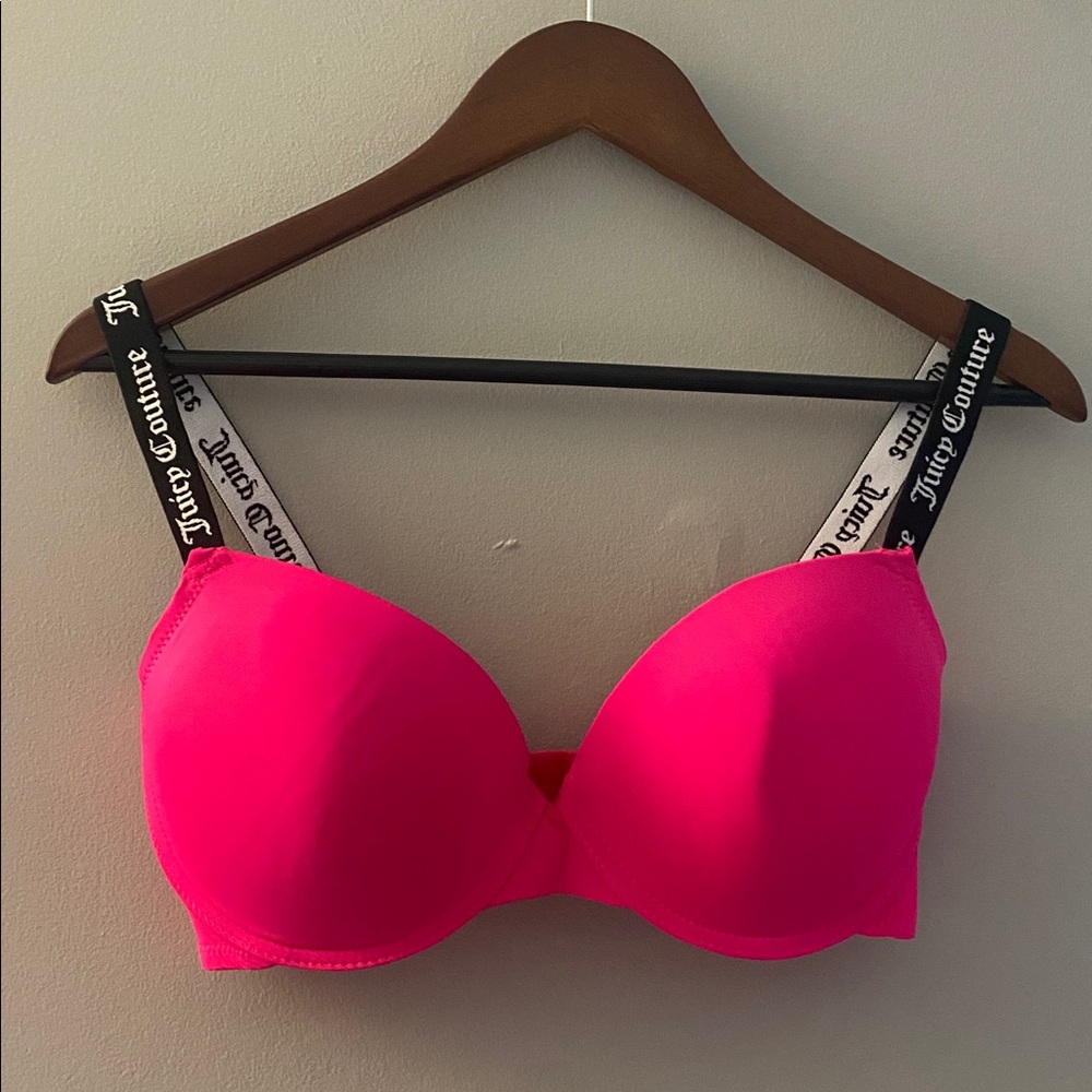 Juicy Couture Pink Bra with Logo Straps